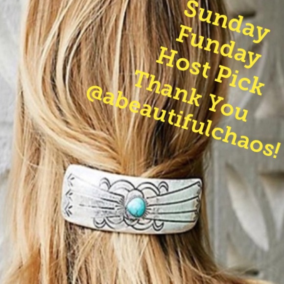 Boho Silver Tone Hair Clip - Picture 5 of 5